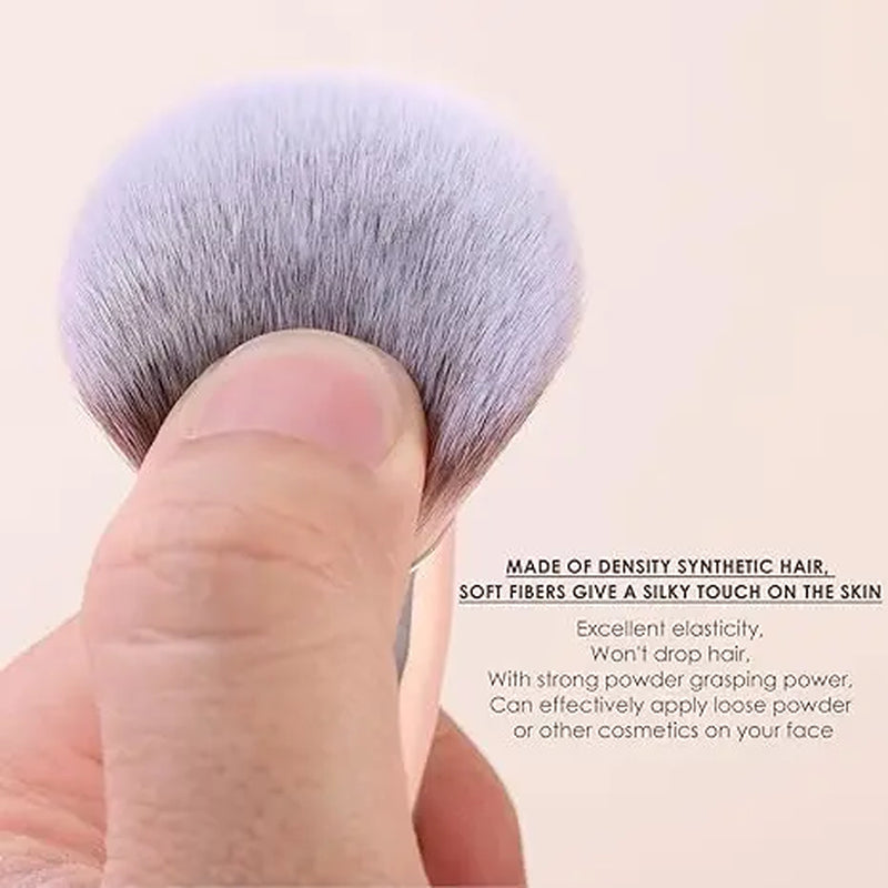 KINGMAS Foundation Brush, Dual-Ended Angled Makeup Brush for Foundation and Contour Blending Liquid Powder, Concealer Cream Cosmetics Blush, Cruelty Free Vegan (Pink)Double-Ended, No Shedding, Vegan, Travel-Friendly Outdoorfun