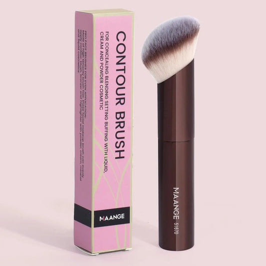 Makeup Brush (1 Count), Portable Foundation Brush, Beauty Travel Brush, Slanted Head Makeup Brush, Contoured Foundation Brush, Beauty Tools for Women & Girls #GLOBAL PICKS