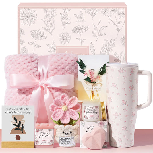 MAYICIVO Mothers Day Gifts Birthday Gifts for Women - Get Well Soon Spa Care Package, Luxury Self Care Gift Basket for after Surgery & Cancer Care Inspirational Thinking of You Sympathy Gift Set for Mom Her Friend Mothersdaygift